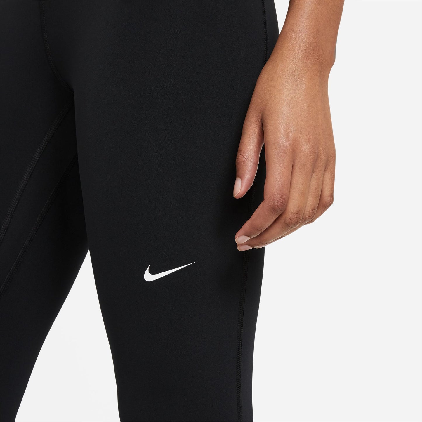 Mid-Rise Crop Mesh-Panel Leggings