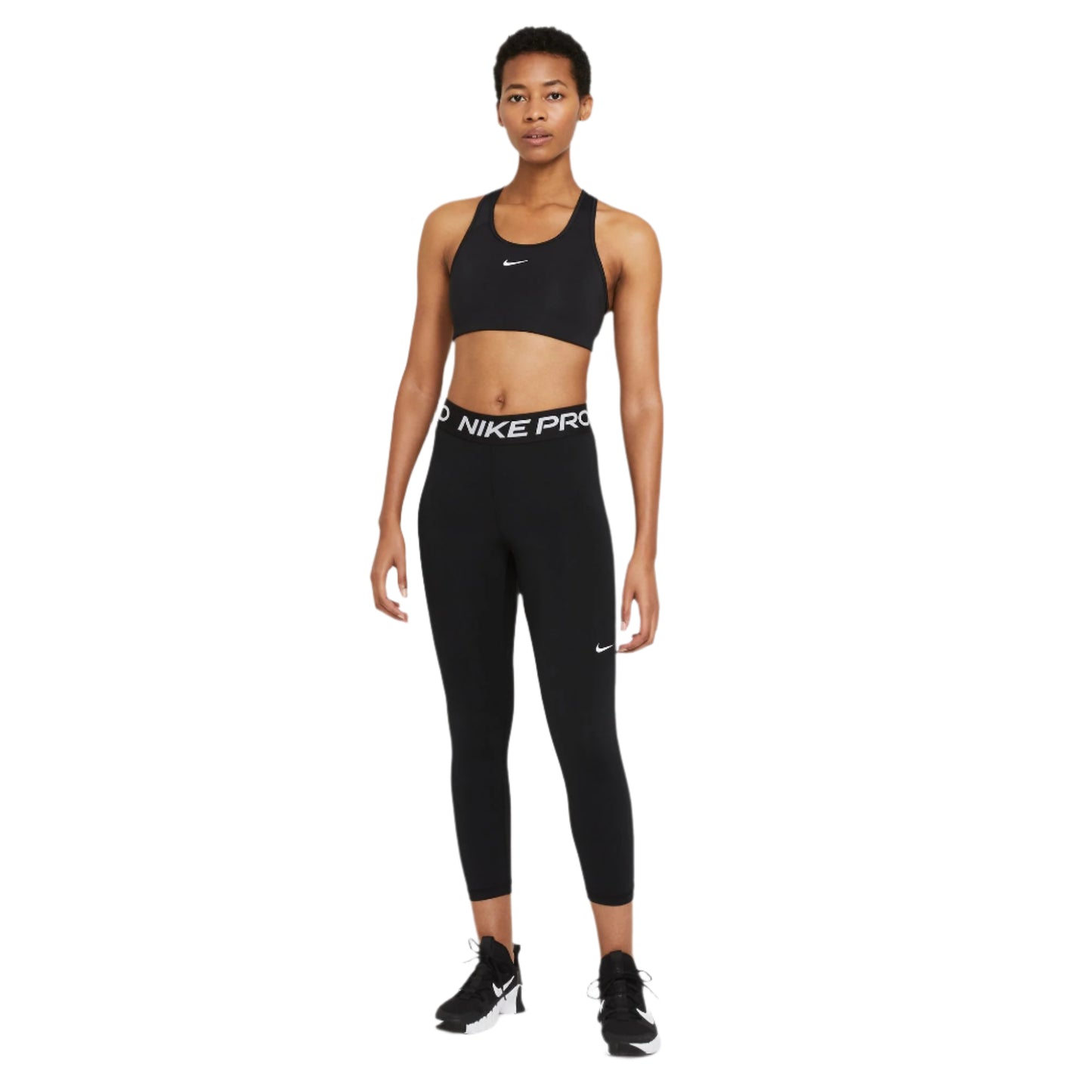 Mid-Rise Crop Mesh-Panel Leggings