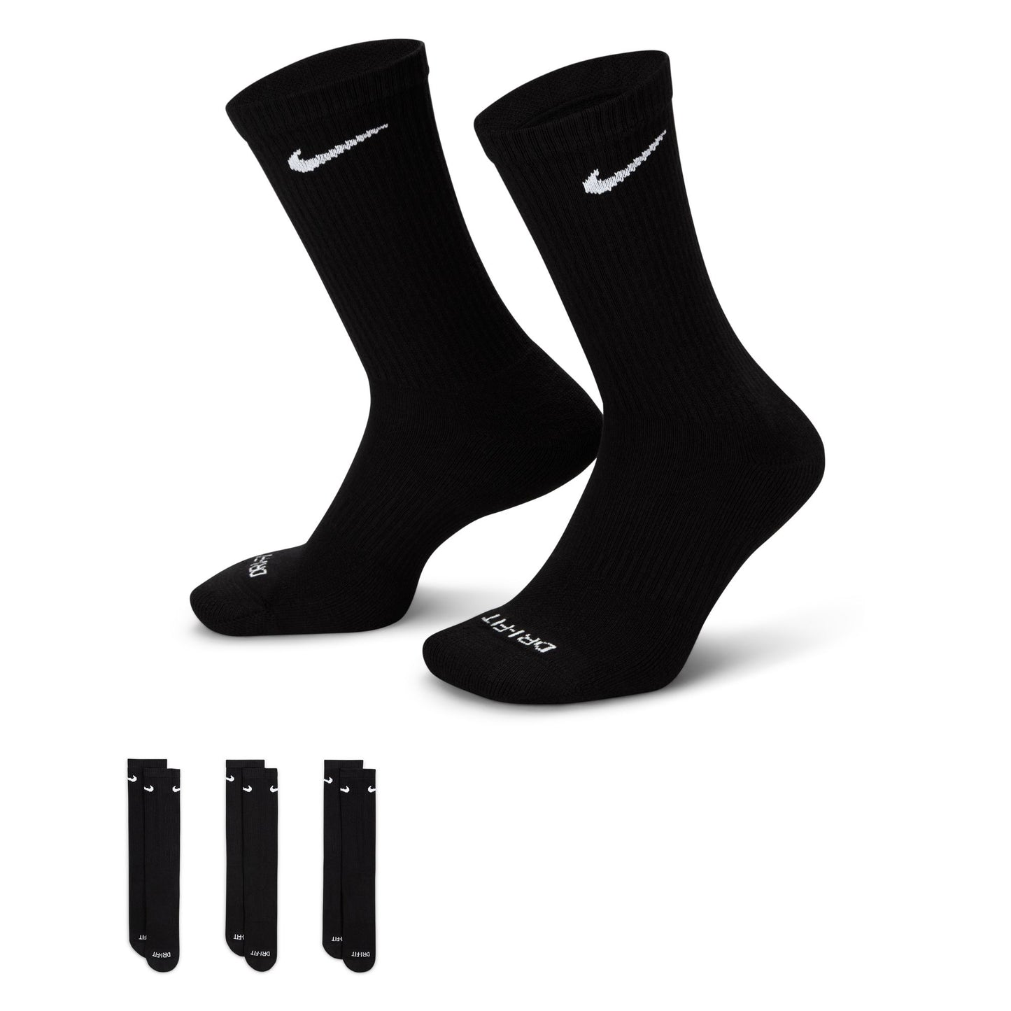 Everyday Plus Cushioned Training Crew Socks (3 Pairs)